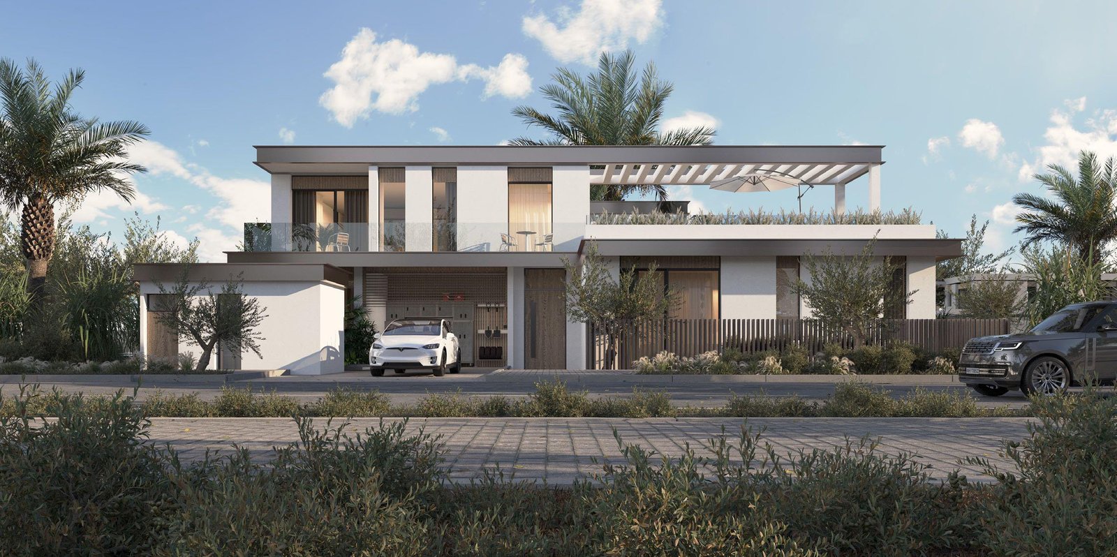 Al Naseem Villas landscaped community park and walkways