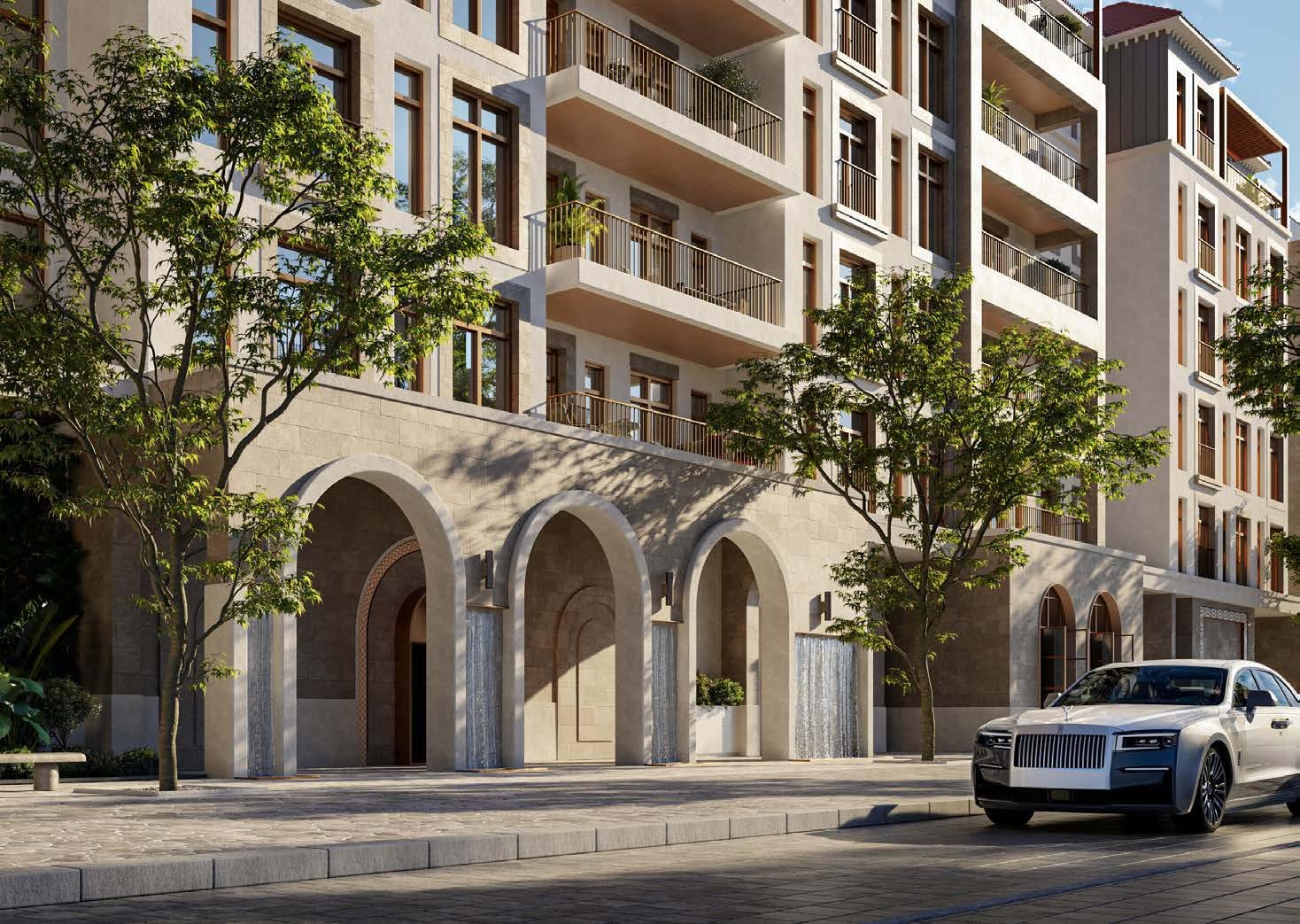 Low-rise residential blocks with traditional-meets-modern design